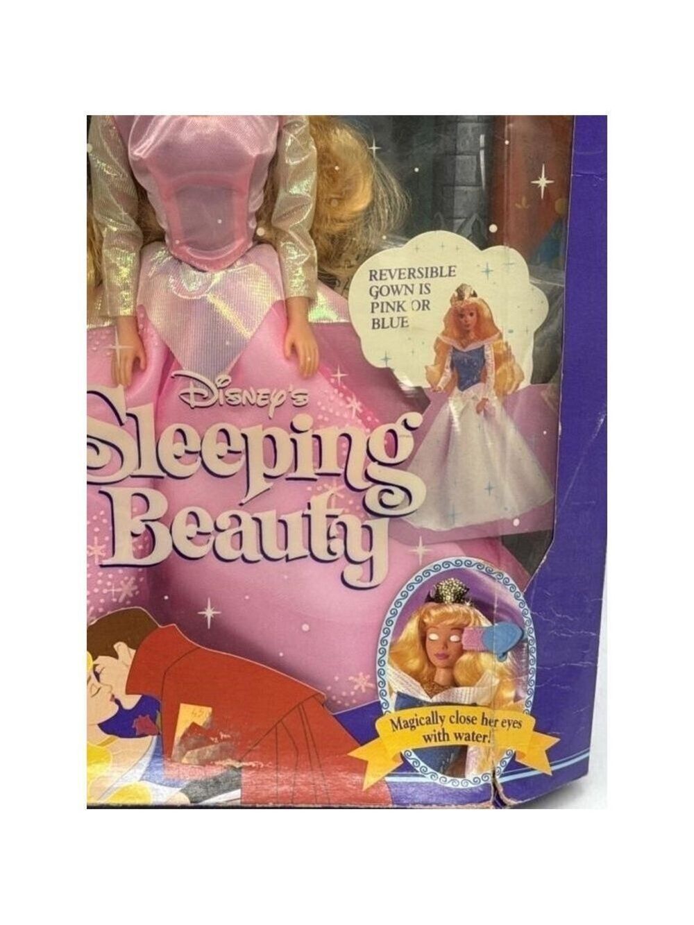 Barbie Vtg. 91’ Disney Sleeping Beauty Doll w/ Reversible Gown & Magical Eyes - Picture 3 of 4